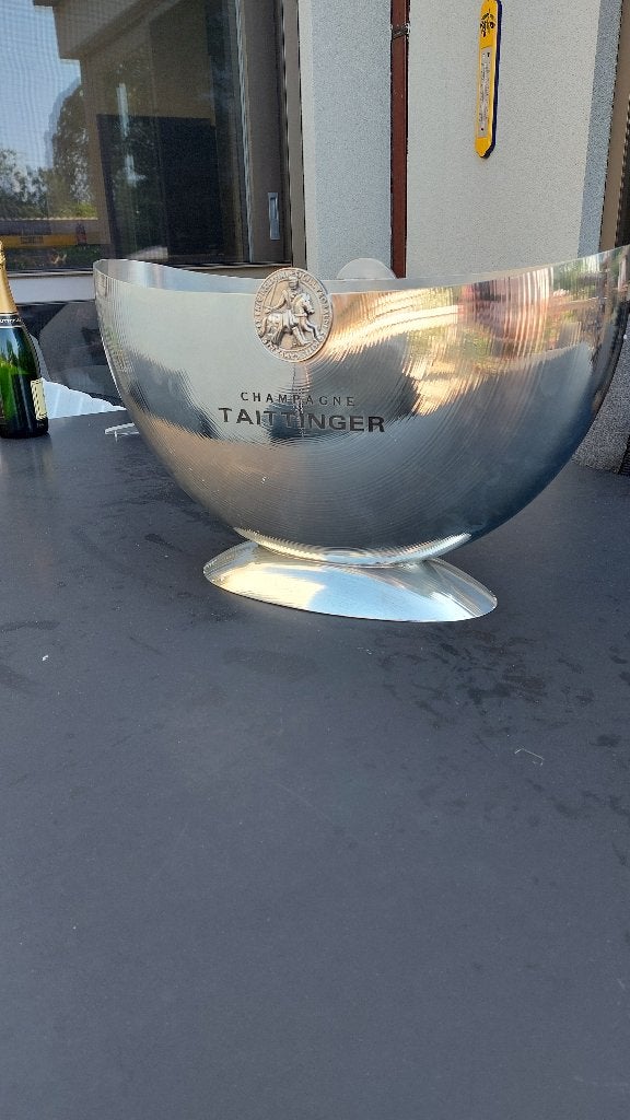 Seau à glace Taittinger, Enlèvement, Neuf, Plastique, Argent
