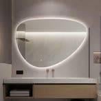 Miroir de salle de bain ovale  | Éclairage LED et tact, Enlèvement ou Envoi, Douche