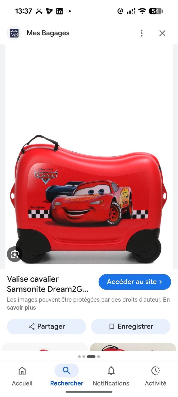Valise enfant Samsonite flash mc Queen, Enlèvement