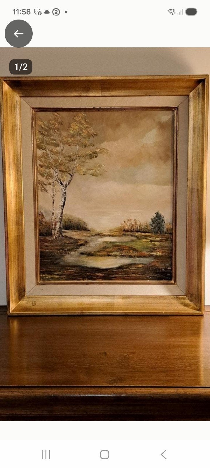 olieverf schilderij van J.Franck, Ophalen, Olieverf, Landschap