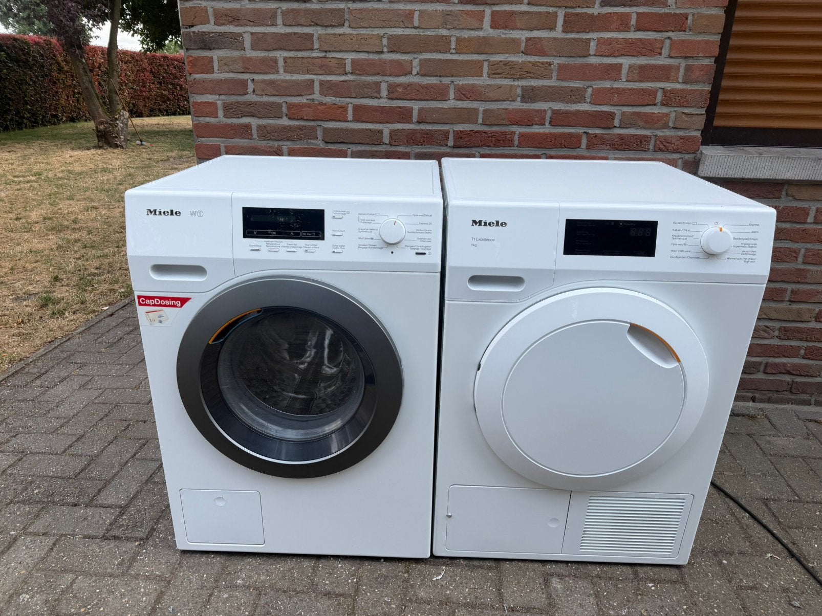 Wasmachine en droogkast Miele werken perfect beide A+++, Elektronische apparatuur, Wasmachines, Zo goed als nieuw, Ophalen