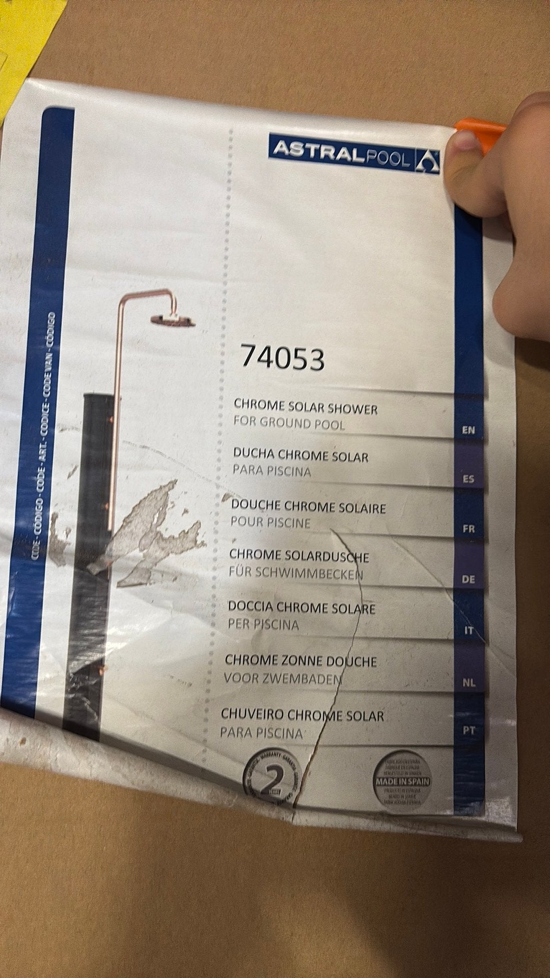 Douche solaire astral pool chromee
