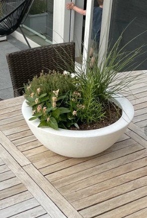 Plantenschaal wit Elho diam. 48cm, Tuin en Terras, Gebruikt, 40 cm of meer, Rond, Ophalen of Verzenden