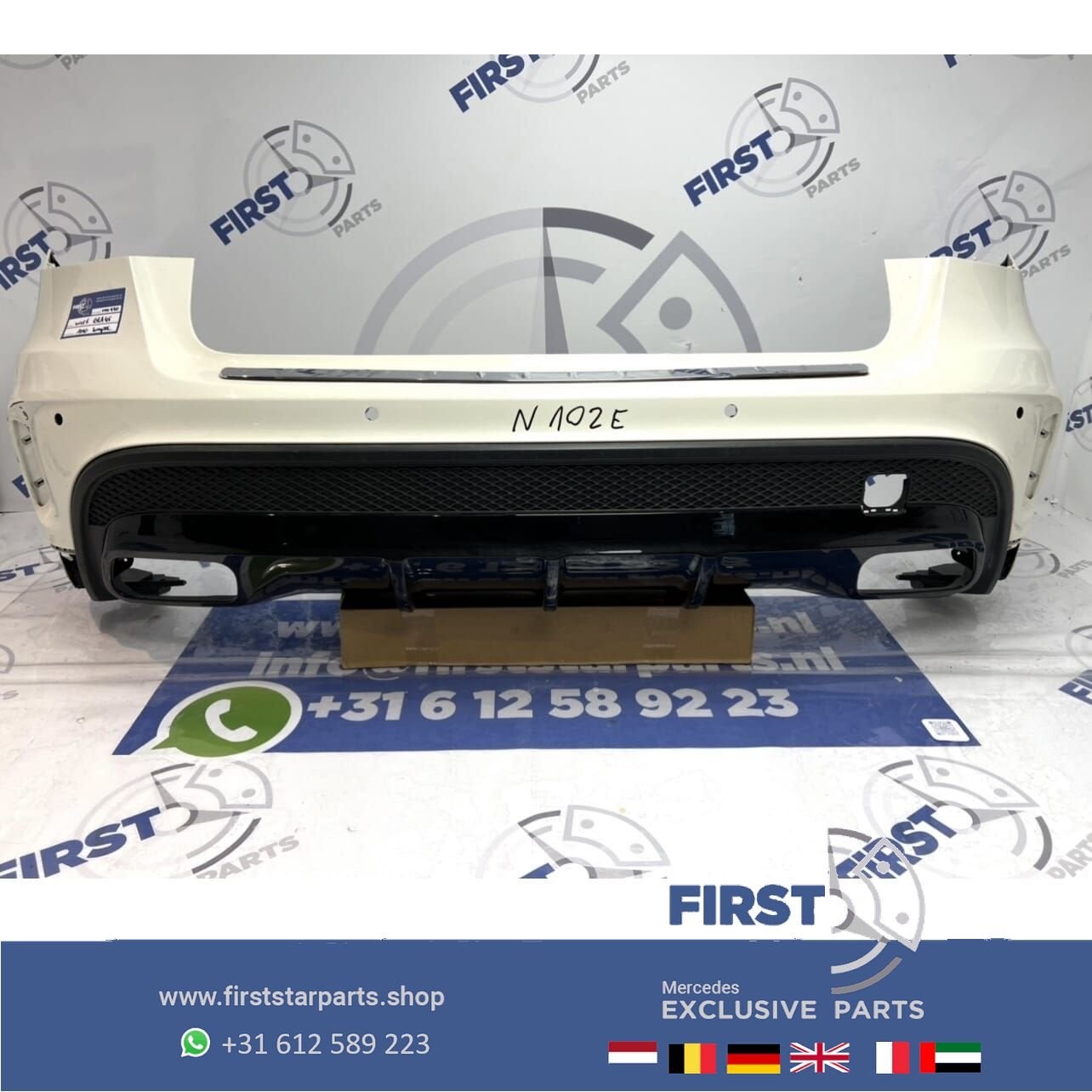 W156 GLA 45 AMG ACHTERBUMPER WIT Mercedes 2013-2018 GLA45 BU, Arrière, Utilisé, -, -