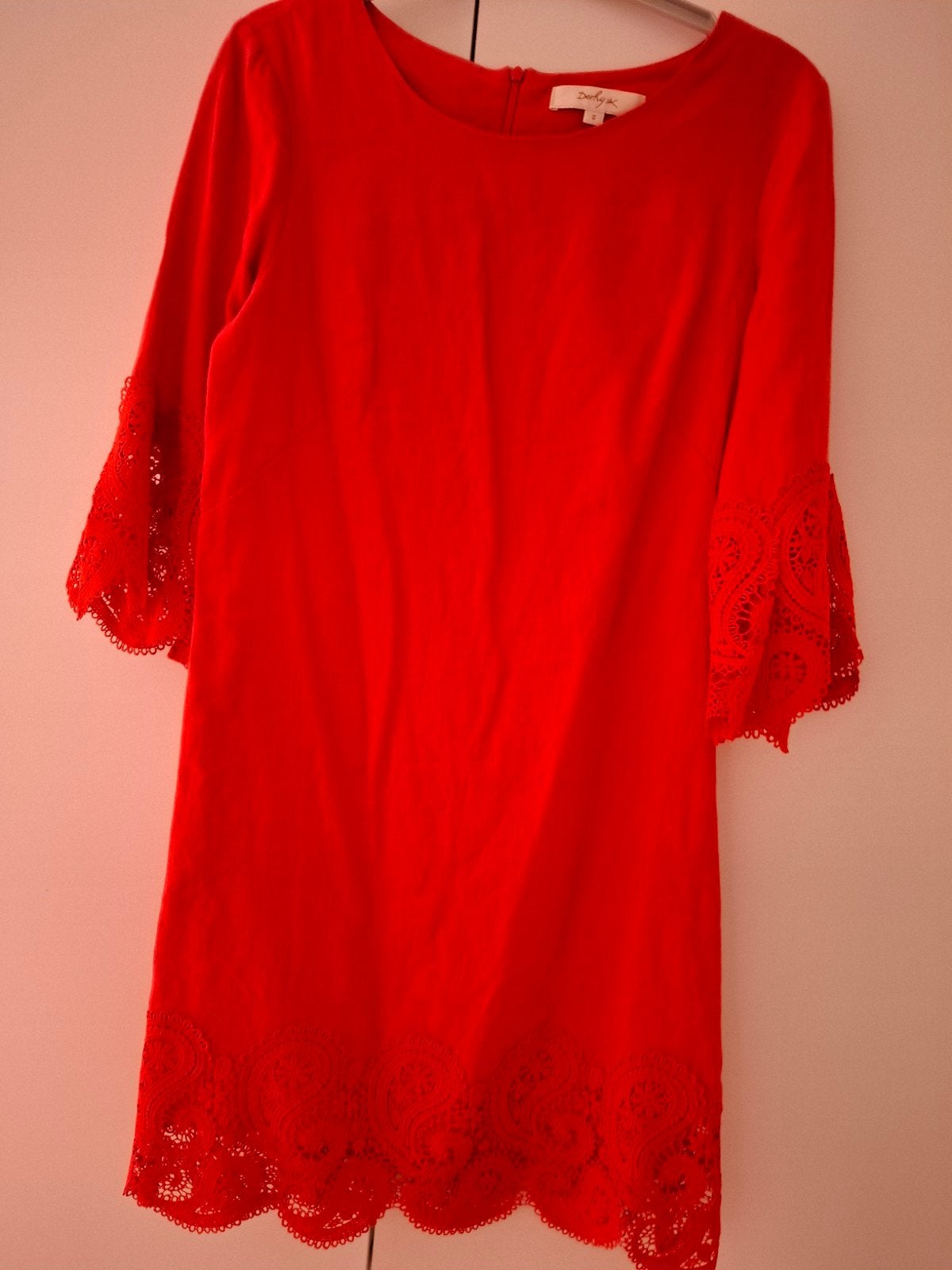 rood linnen kleed, Ophalen, Maat 38/40 (M), Rood