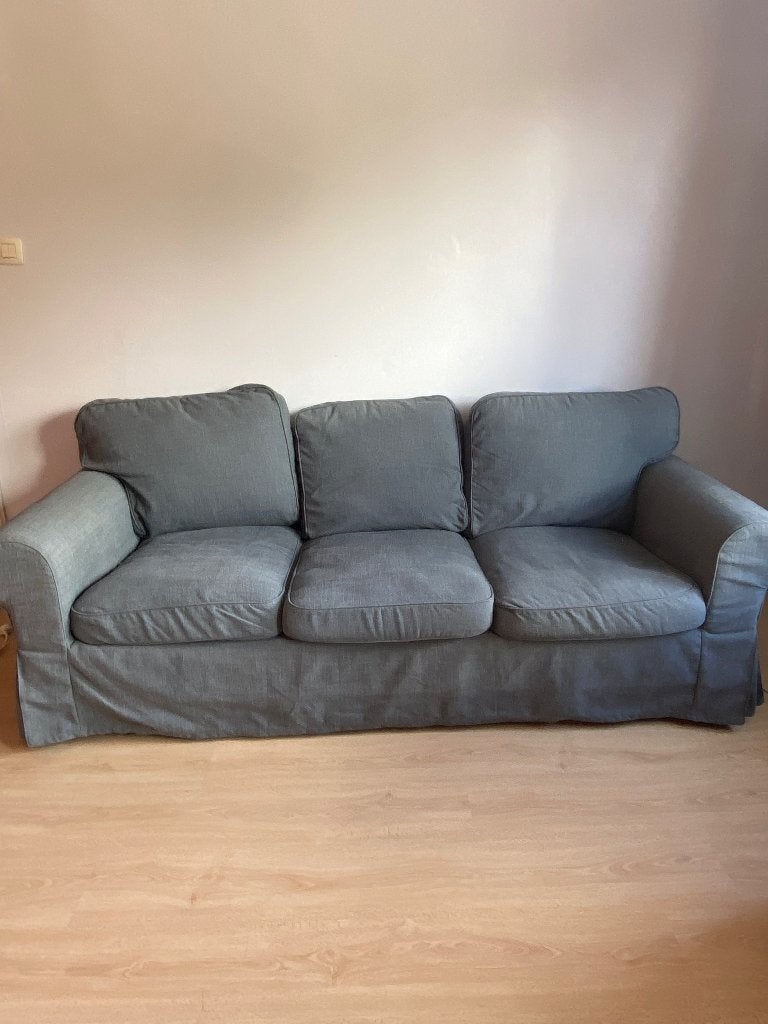 Zetel stof grijs, Maison & Meubles, Canapés | Salons, Landelijk, Enlèvement, Utilisé, Tissus