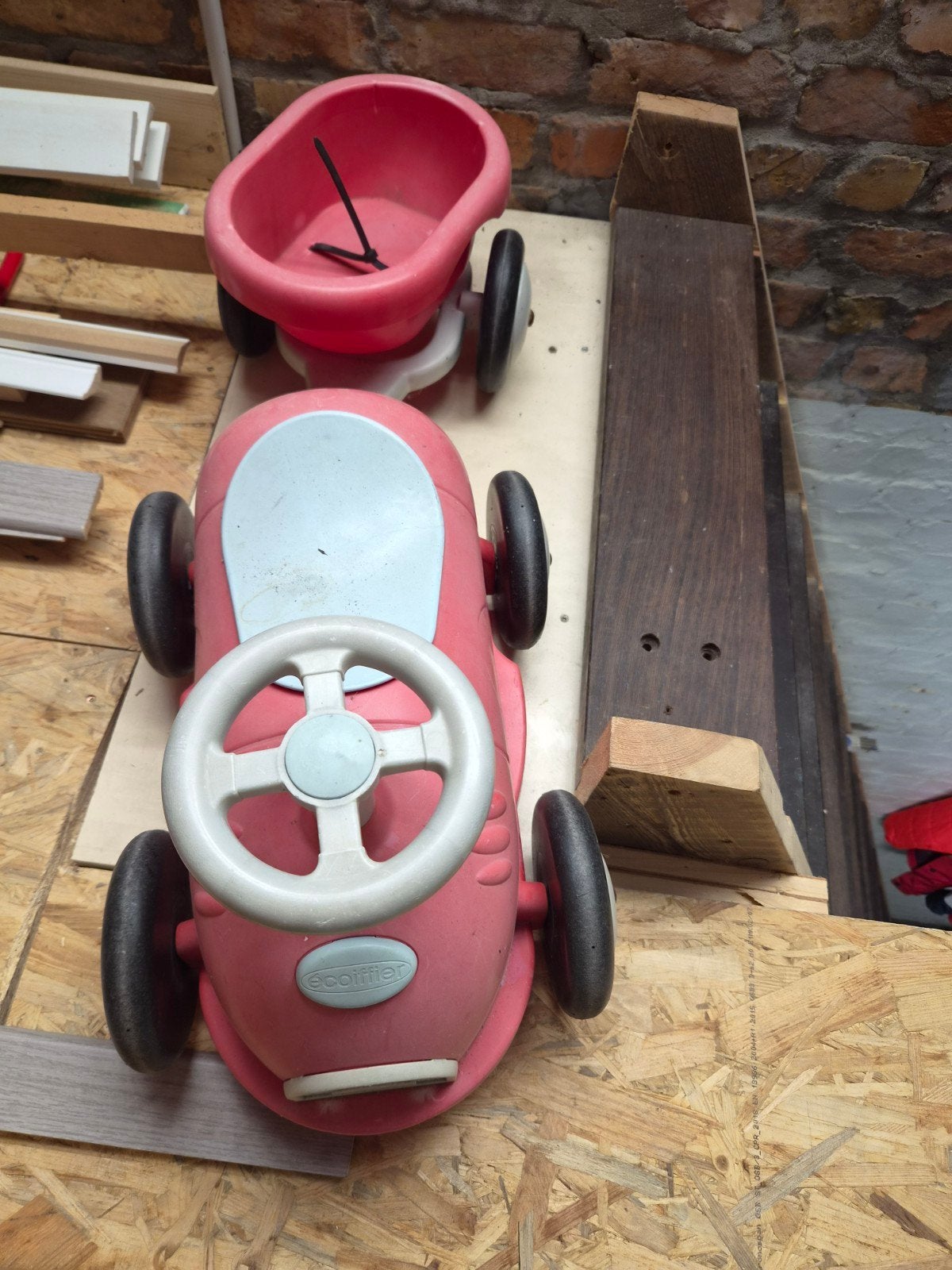 Loopwagentje met aanhangwagen, Ophalen, Gebruikt, Loopvoertuig