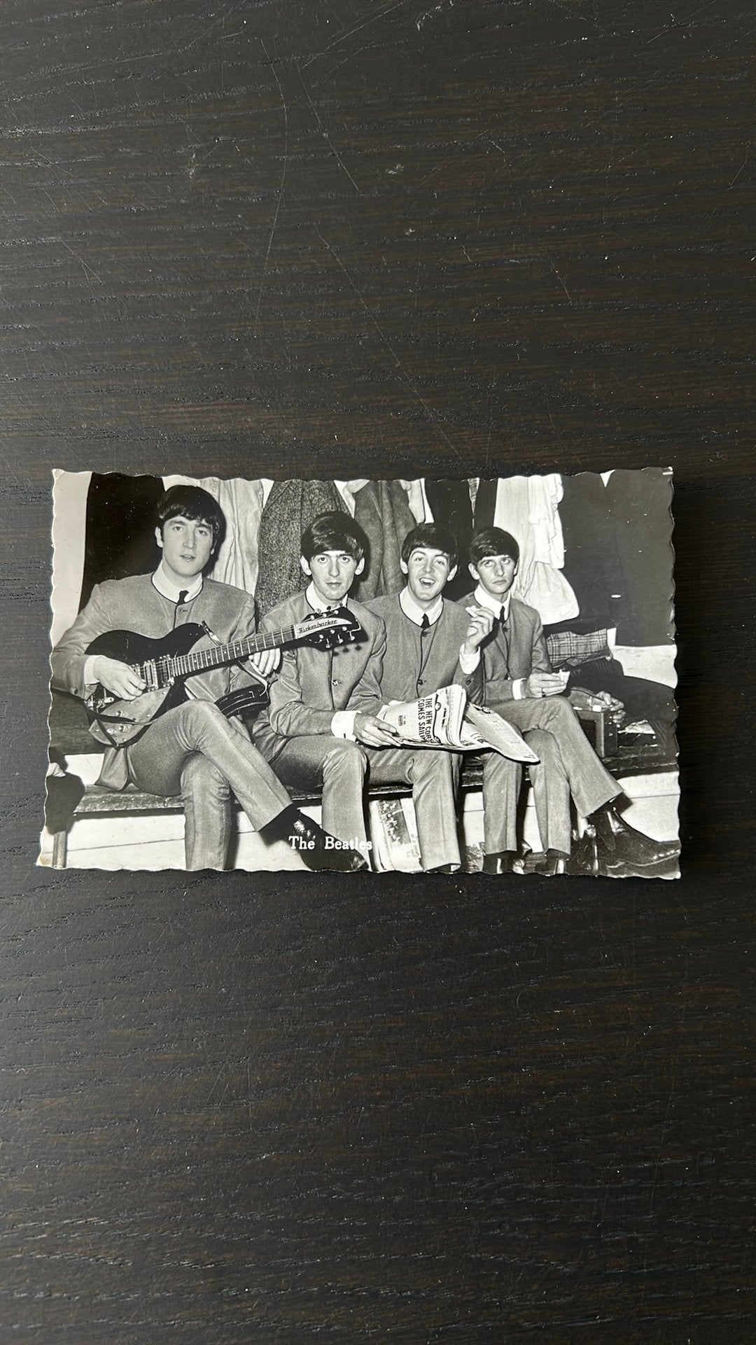 Foto postkaart van The Beatles, Ophalen of Verzenden