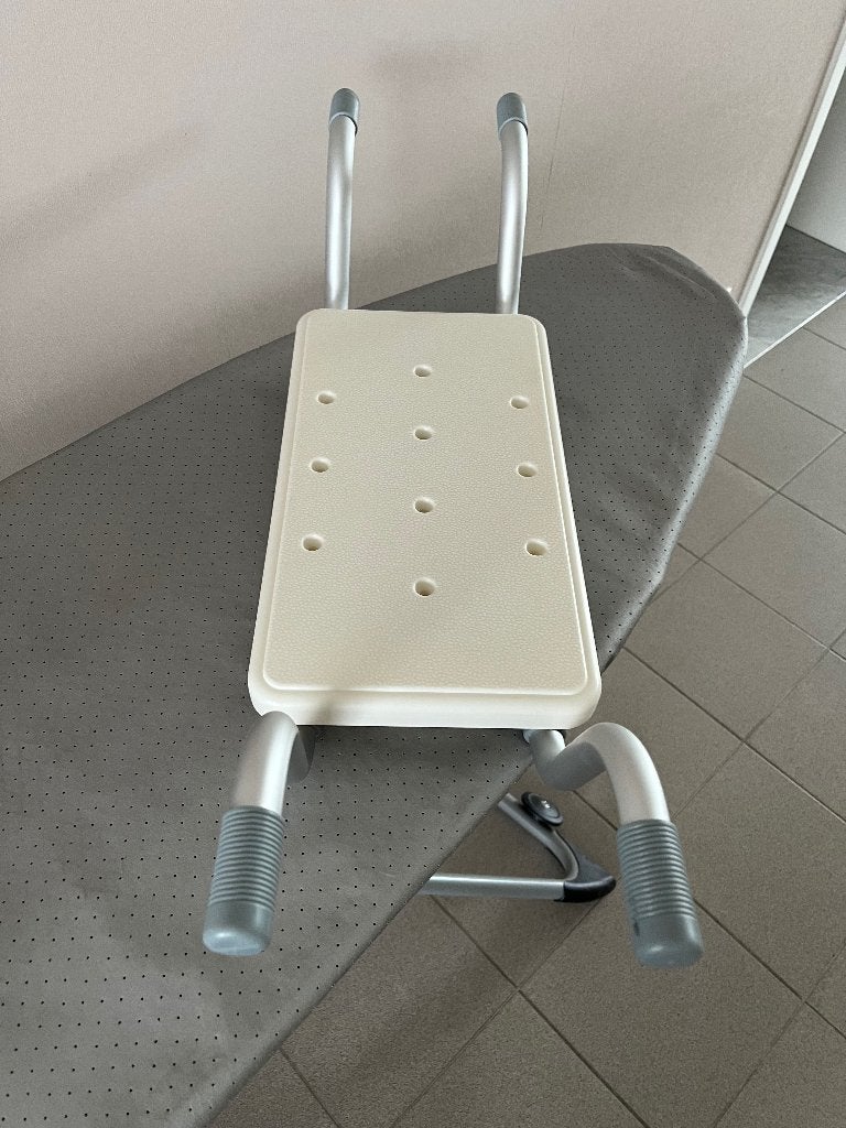 Zit plank voor in bad, Ophalen, Nieuw, Wit, Badkamerrek