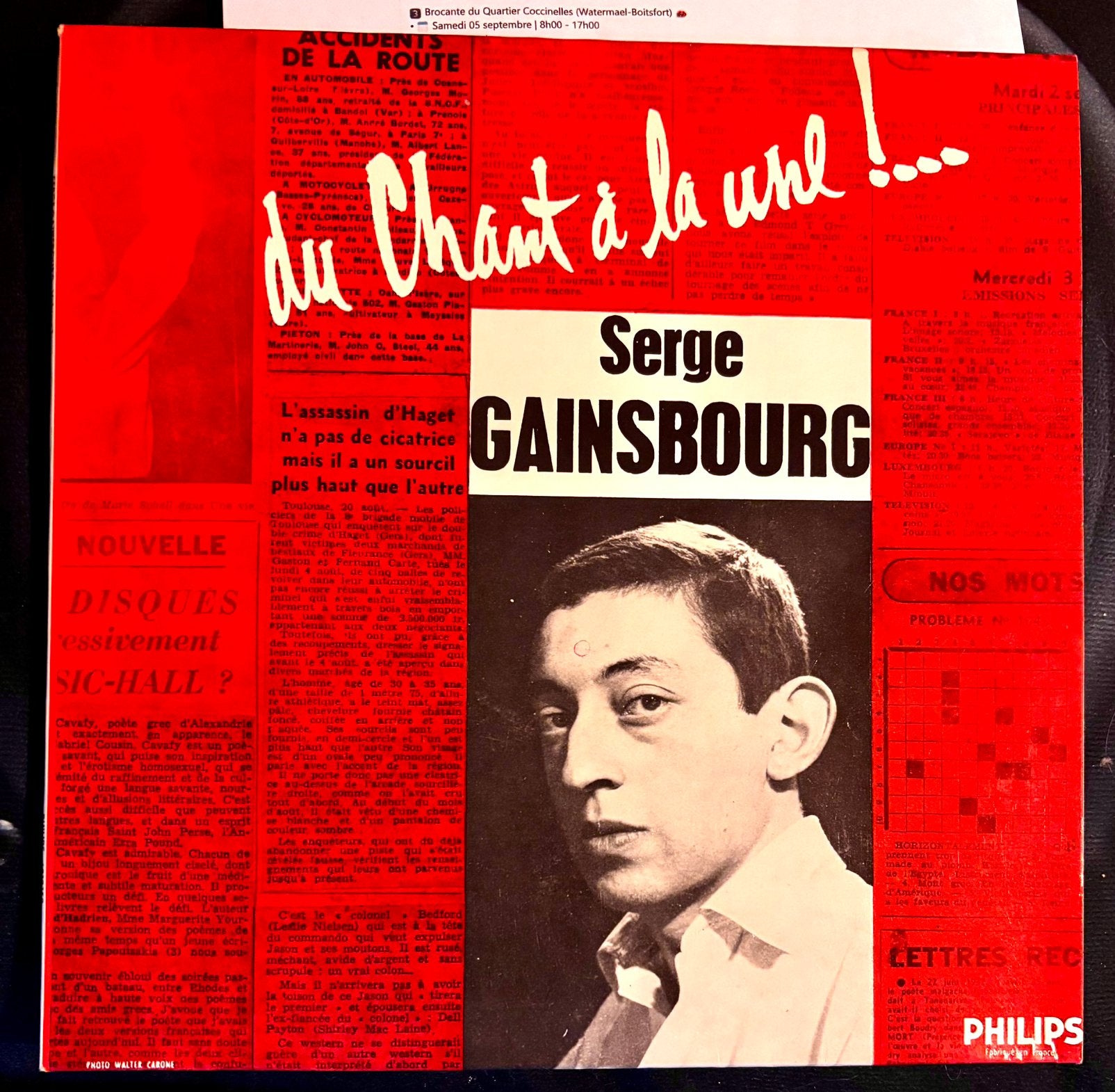 Serge Gainsbourg (Van nummer tot voorpagina! ), Cd's en Dvd's, Vinyl | Jazz en Blues, Overige formaten, Reissue, Ophalen of Verzenden