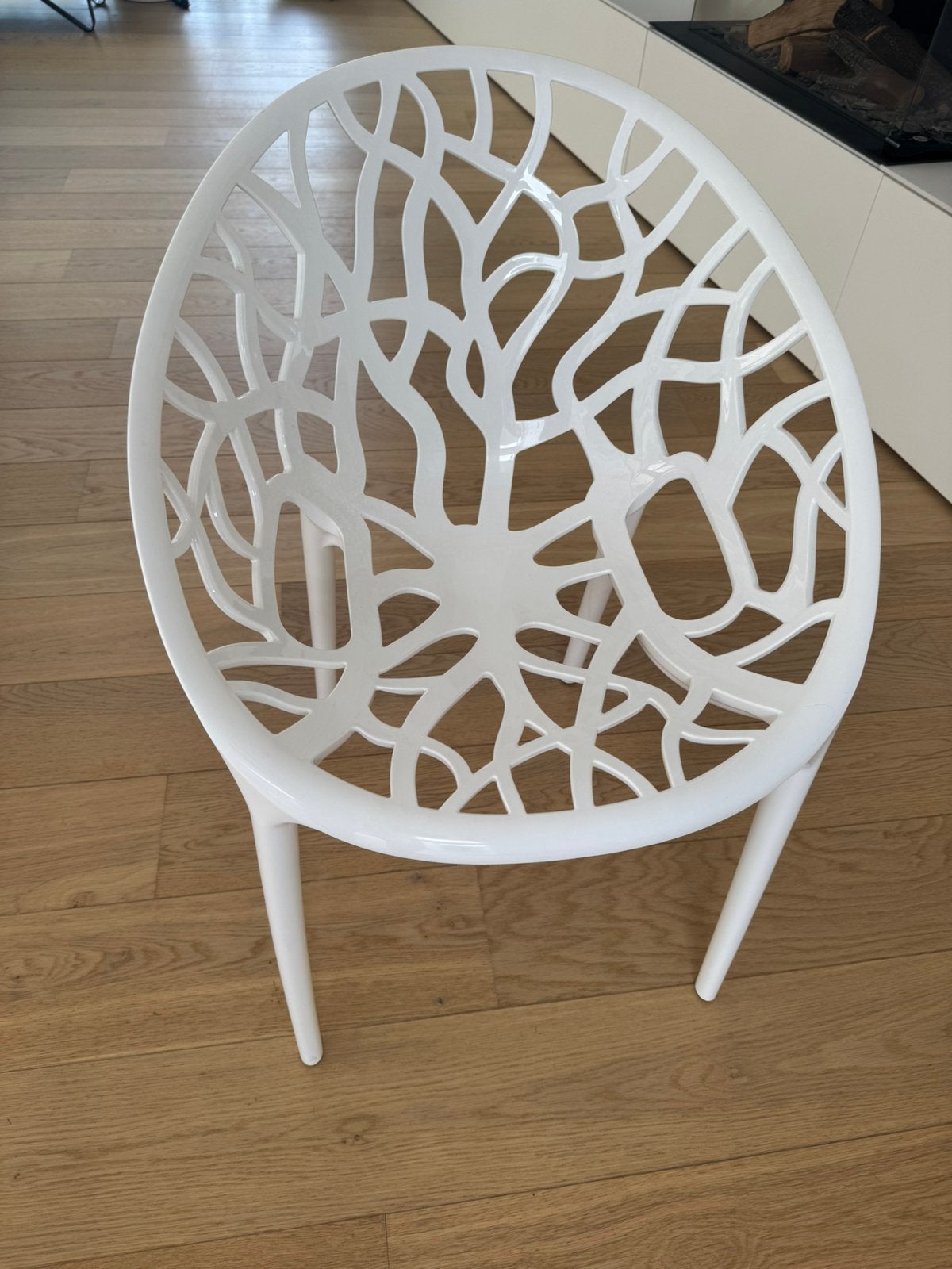Lot de 8 chaises design blanches – Très bon état, Maison & Meubles, Comme neuf, Contemporain, Enlèvement, Cinq, Six Chaises ou plus