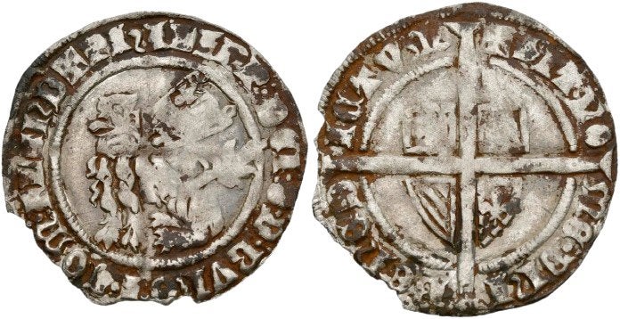 Vlaanderen - Filips de Stoute - Zilveren Groot Botdrager, Envoi, Belgique, Monnaie en vrac