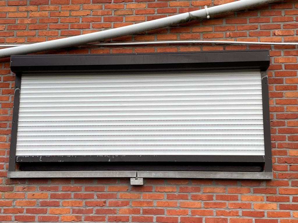 Aluminium rolluiken, Doe-het-zelf en Bouw, Rolluiken, Ophalen, Gebruikt, 100 tot 150 cm, Wit