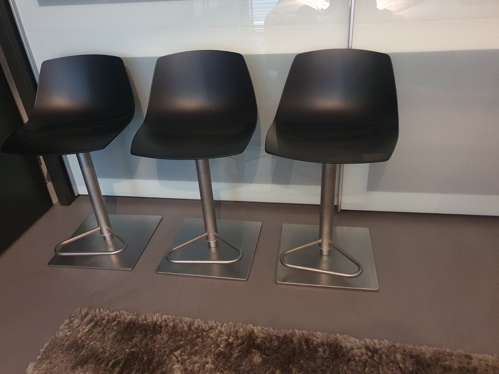 ***3x Lapalma Miunn design barkrukken (zwart)***, Ophalen, 60 tot 90 cm, Zo goed als nieuw, In hoogte verstelbaar