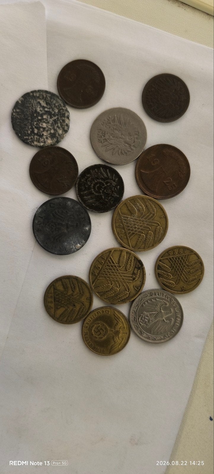 Duitse munten, Ophalen, Munten