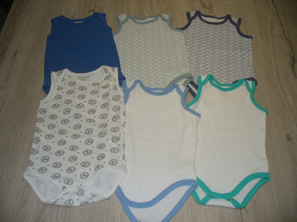 Set 6 body's maat 50-56, Kinderen en Baby's, Ophalen of Verzenden, Gebruikt, Jongetje, Nacht- of Onderkleding