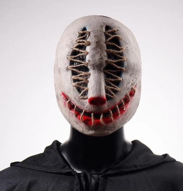 Halloween Killer Joker stitch full face latex horror masker, Hobby en Vrije tijd, Feestartikelen, Verzenden, Nieuw