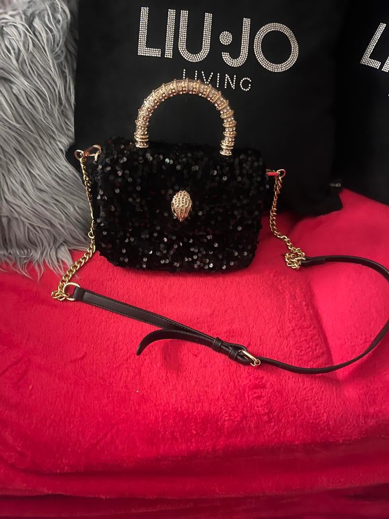 Unieke, glinsterende tas Kurt Geiger, Handtassen en Accessoires, Tassen | Schoudertassen, Ophalen of Verzenden, Nieuw, Zwart, Overige merken