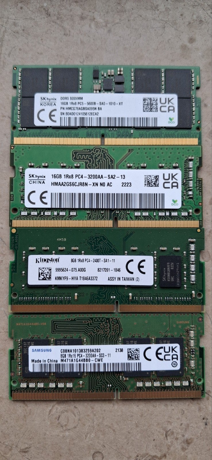 Mémoire RAM pour ordinateur portable DDR4 DDR5 Sodimm, Informatique & Logiciels, Mémoire RAM, Laptop, DDR4, Enlèvement ou Envoi