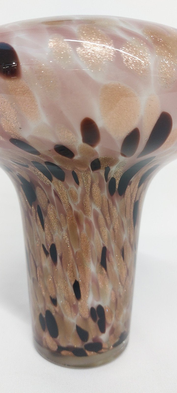 design vaas glas, Meerkleurig, Ophalen of Verzenden, 20 cm, Glas