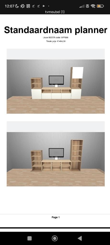 Tv meubel, Huis en Inrichting, Kasten |Televisiemeubels, Ophalen, Overige materialen, Zo goed als nieuw, 200 cm of meer