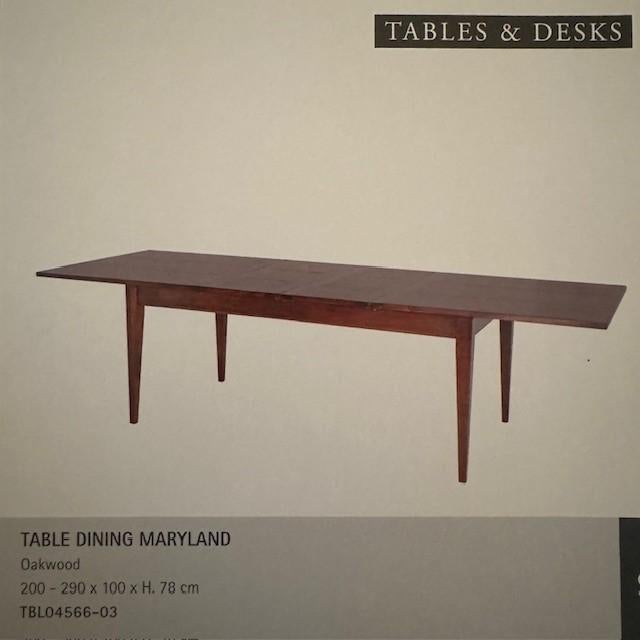 EIKEN uittrekbare TAFEL 200-290 EETTAFEL Eichholtz Maryland, Ophalen, Zo goed als nieuw