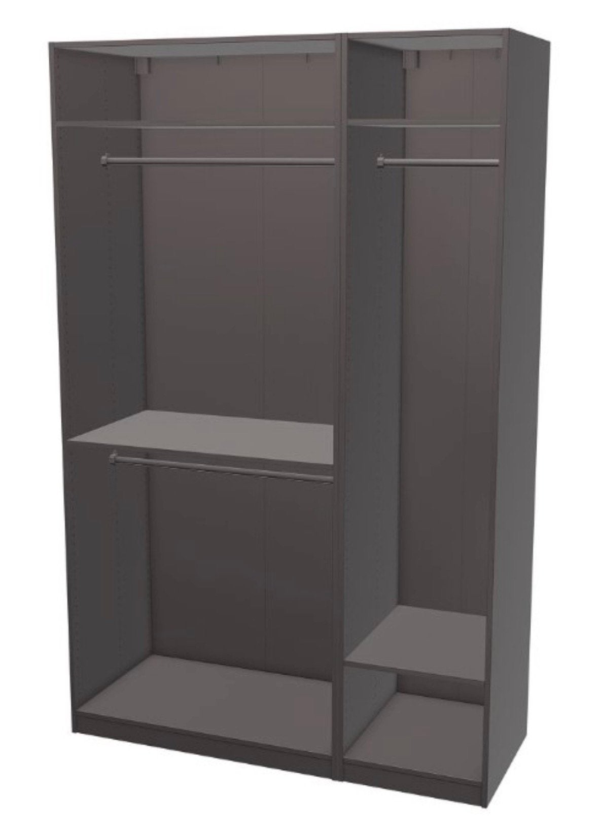 Ikea pax kast bruin zwart 150cm breed 236 hoog, Ophalen, Zo goed als nieuw