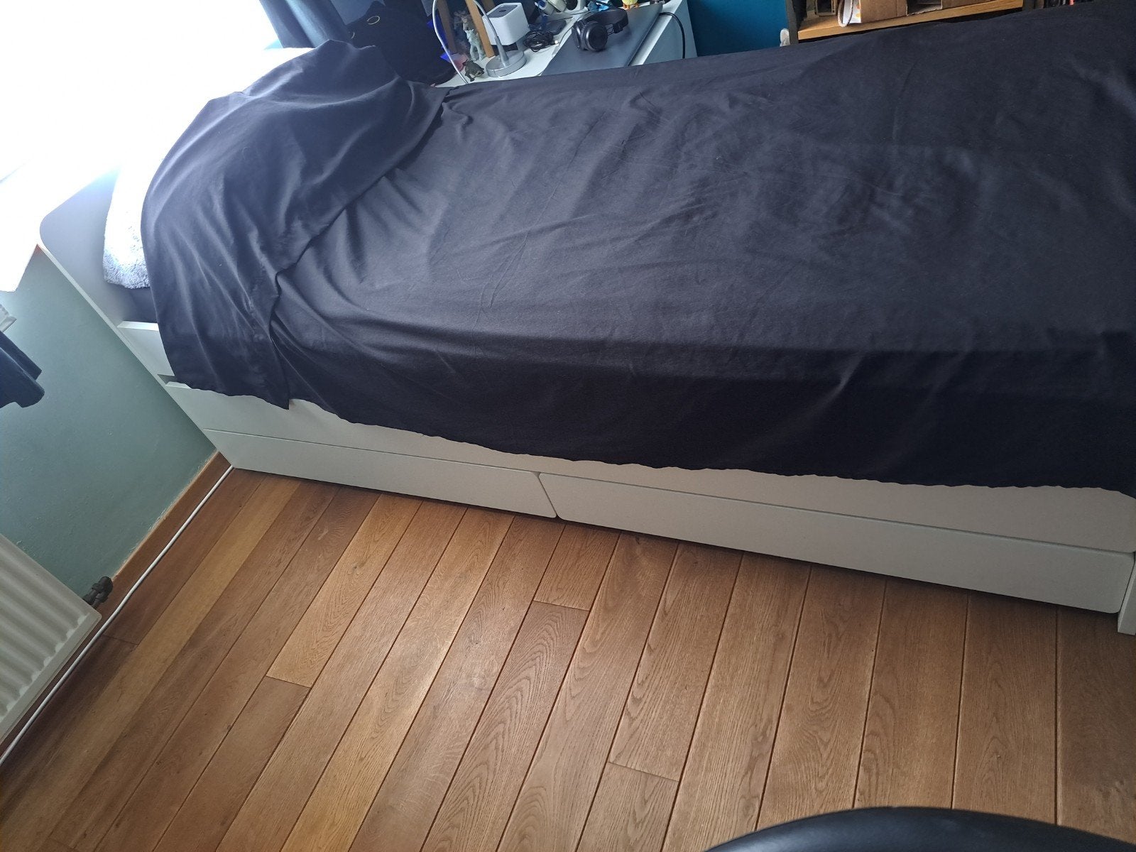 Lit IKEA SLÄKT 90x200 avec lit gigogne + rangemts + matelas, 90 cm, Enlèvement, Utilisé, Deux personnes