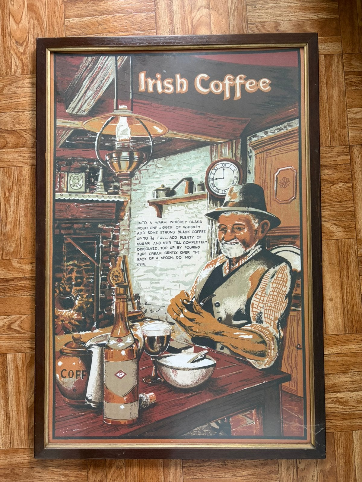 Irish coffee - Ingekaderd, Ophalen, Rechthoekig Staand, Met lijst, Zo goed als nieuw