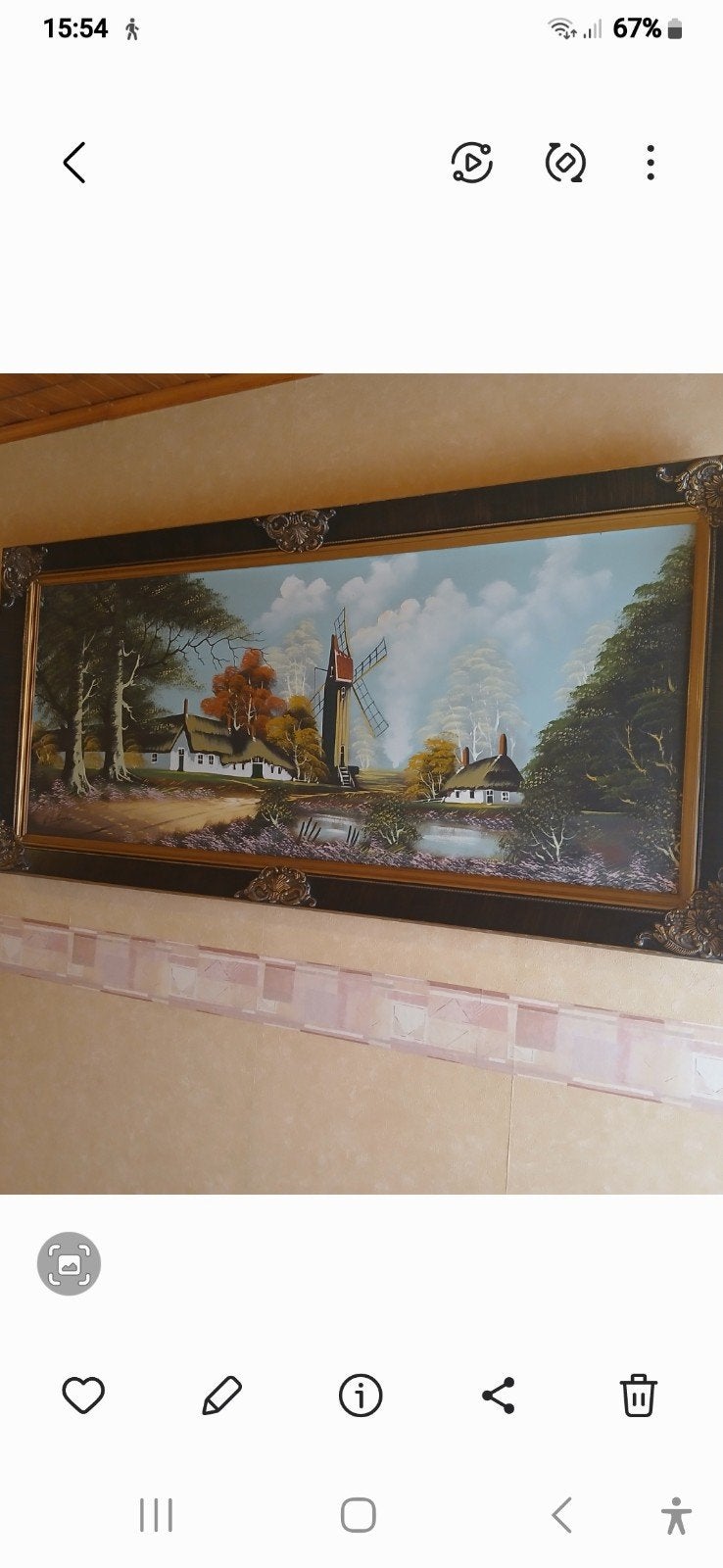 grote schilderij, Ophalen, Doek, Landschap, Olieverf