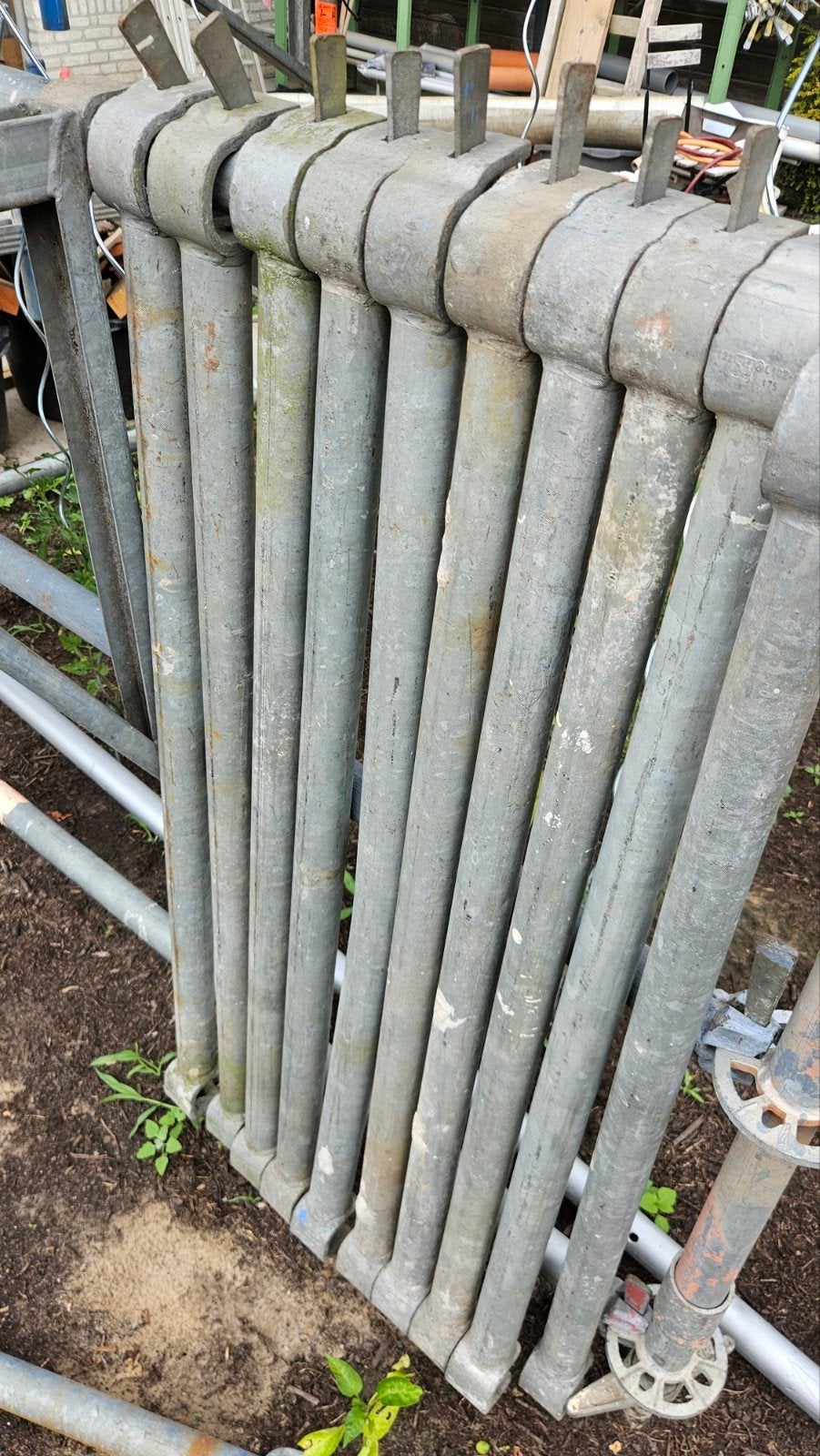 Layher steiger onderdelen, Doe-het-zelf en Bouw, Ophalen, Gebruikt, Gevelsteiger, 5 meter of hoger
