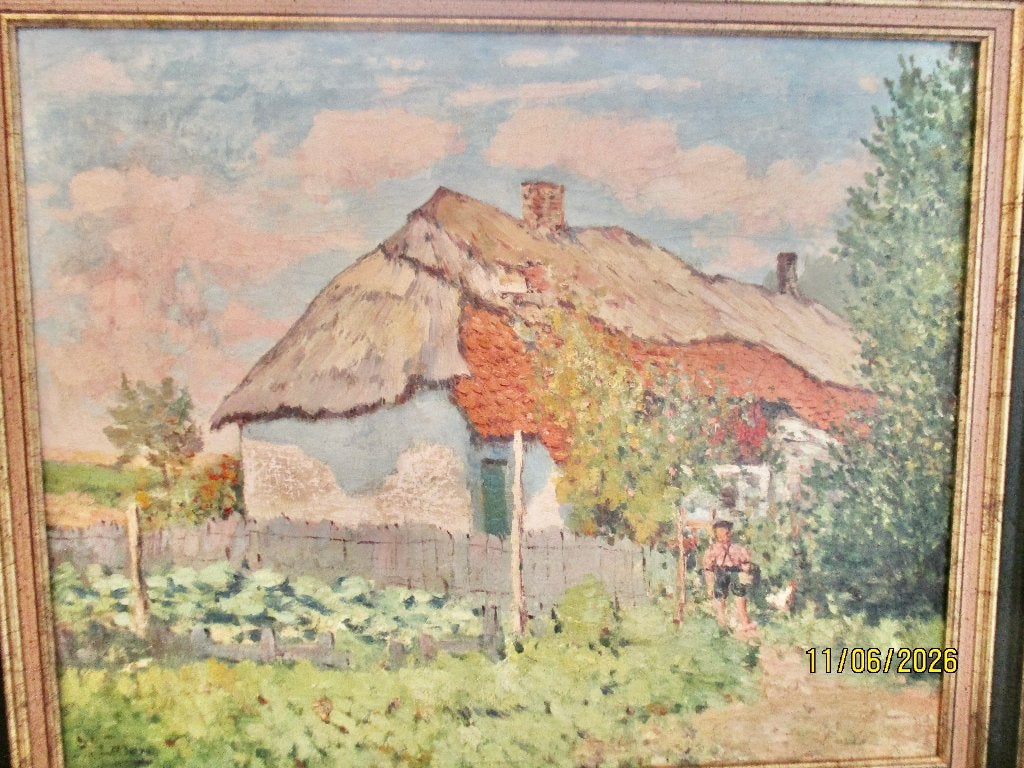 joseph caron 1866/1944 olie op doek, Antiek en Kunst, Kunst | Schilderijen | Klassiek, Ophalen