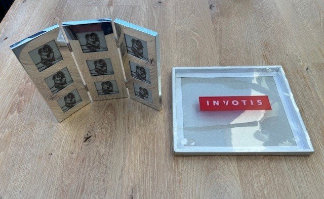 Collage verchroomde fotolijst (3-luiks) – Nieuw!, Zilver, Collagefotolijst, Met glas, Nieuw