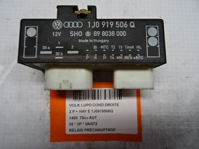 RELAIS BOUGIE PRECHAUFFAGE Lupo (6X1) (1J0919506Q), Utilisé, Volkswagen