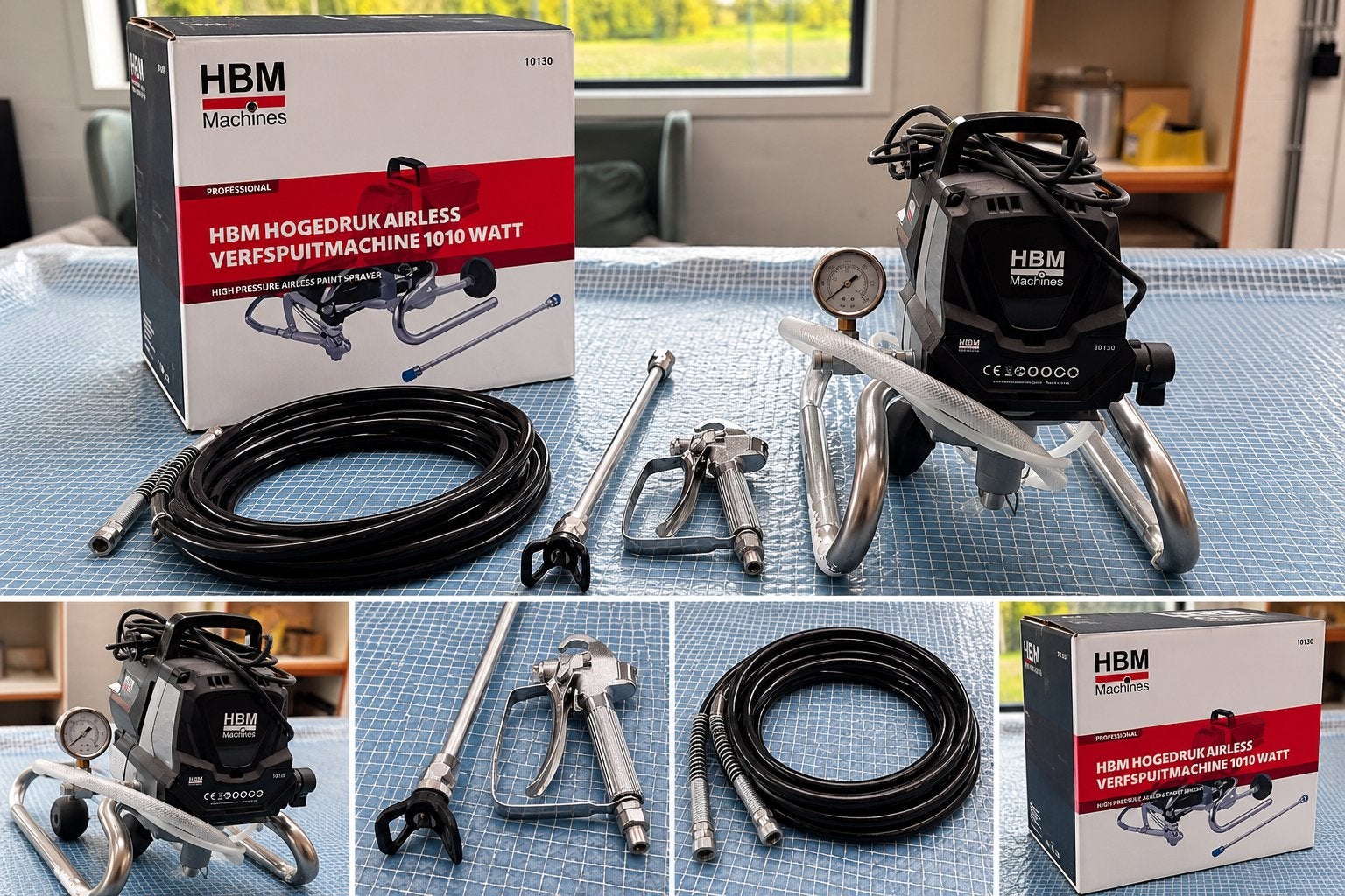 HBM professionele Airless verfspuitmachine, Ophalen, Zo goed als nieuw