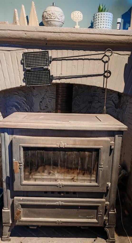 hout- en houtskoolkachel, Ophalen, Gebruikt, Kachel