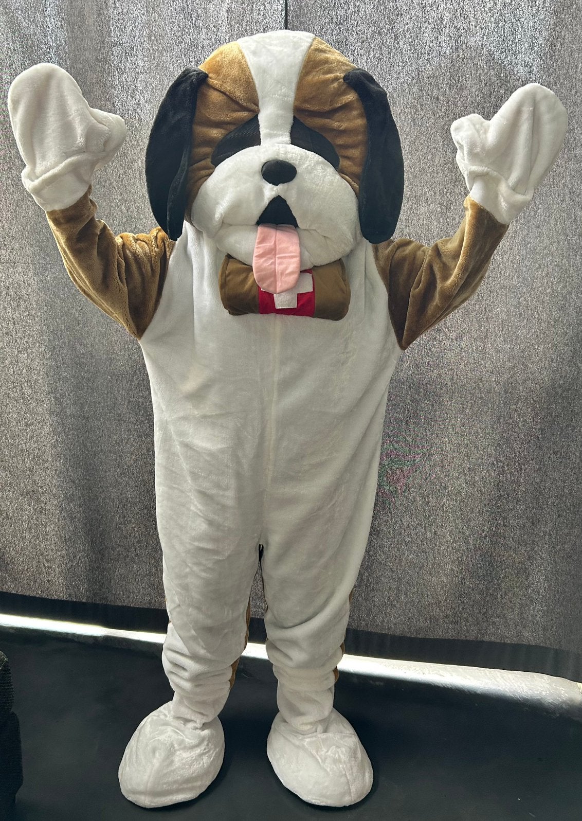 Carnaval kostuum deluxe St.Bernard Hond, Ophalen, Zo goed als nieuw, Overige maten, Kleding