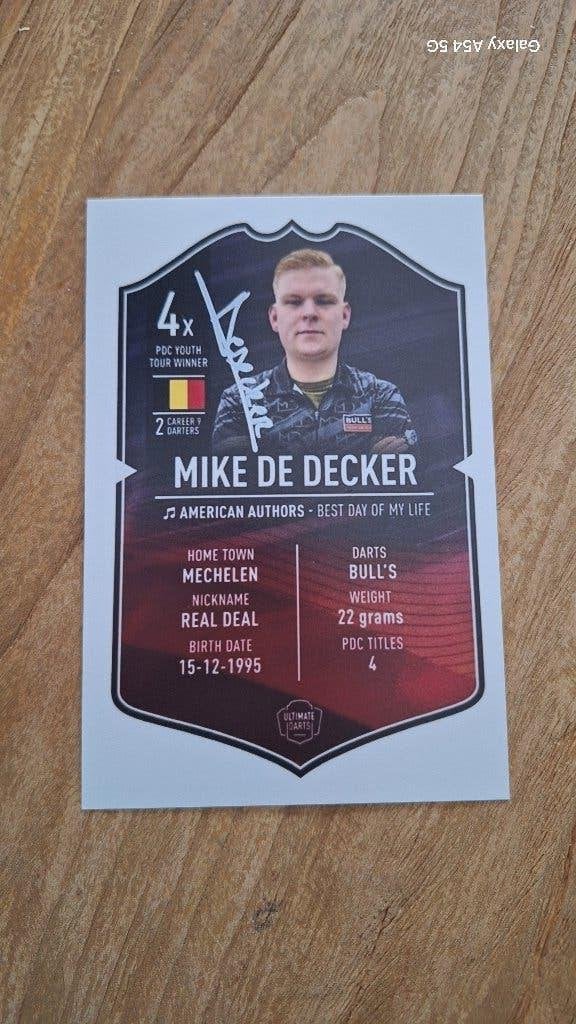 Foto met handtekening (print); Mike de Decker # Darts, Ophalen of Verzenden, Nieuw, Overige typen
