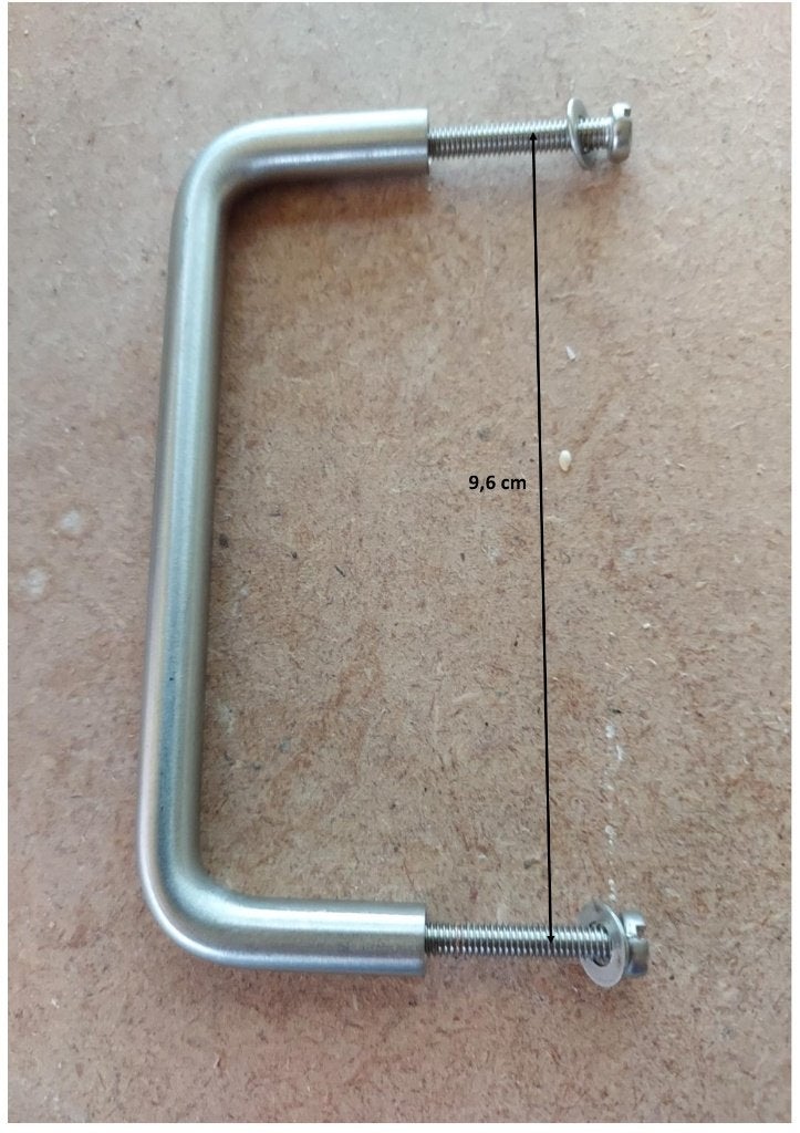 19 nieuwe inox deurgrepen met bevestigingsvijzen., Bricolage & Construction, Enlèvement, Neuf, Inox, Loquet ou Poignée