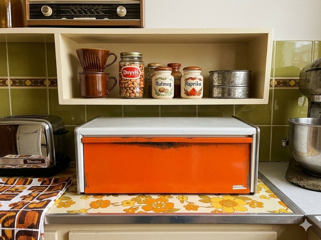 Vintage broodtrommel Brabantia, Broodtrommel, Ophalen of Verzenden, Gebruikt, Brabantia