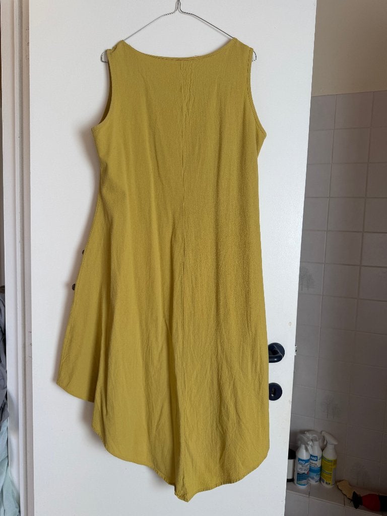 Halara gele jurk, Kleding | Dames, Jurken, Verzenden, Geel, Maat 42/44 (L), Zo goed als nieuw