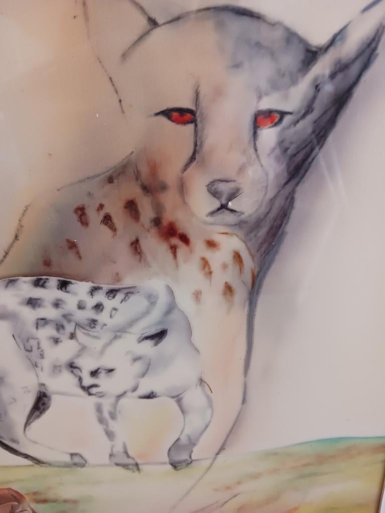 handgeschilderde zijde, Antiek en Kunst, Kunst | Overige Kunst, Ophalen of Verzenden