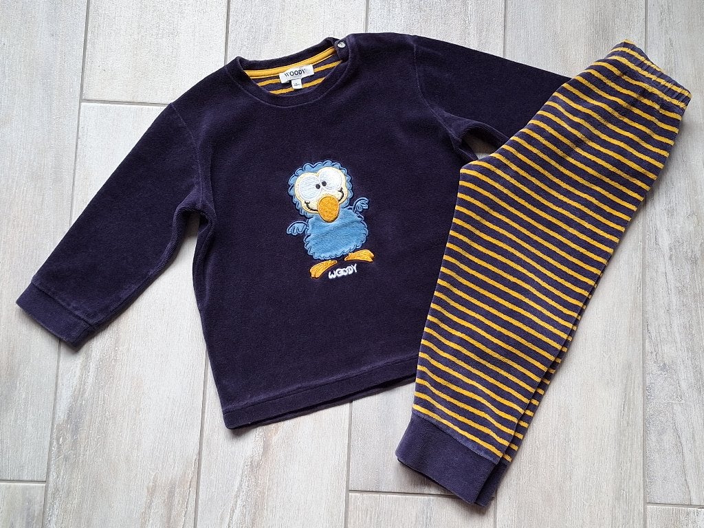★ M86 - Woody pyjama velours thema dodo, Nacht- of Onderkleding, Gebruikt, Ophalen of Verzenden, Jongetje
