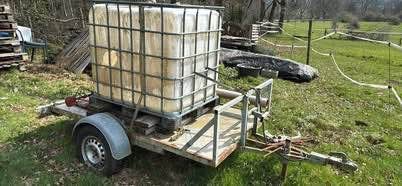 Remorque avec cubi eau, Enlèvement, Comme neuf