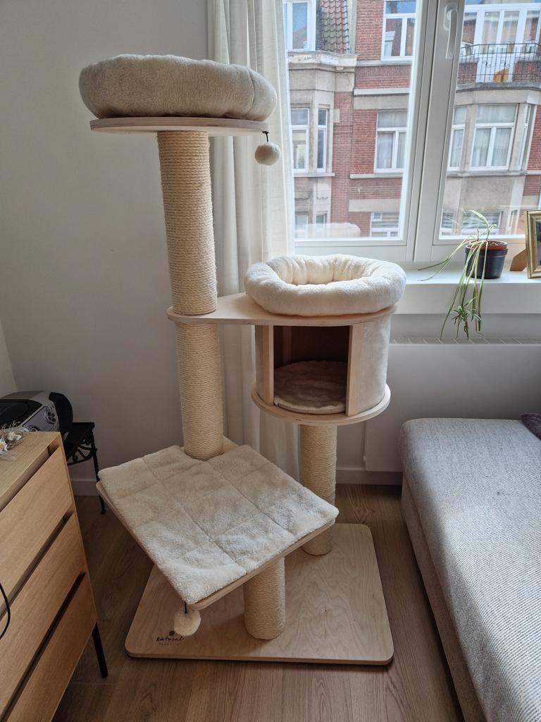 Natural Paradise creme kattenboom nieuw, Dieren en Toebehoren, Ophalen, Zo goed als nieuw, Krabpaal