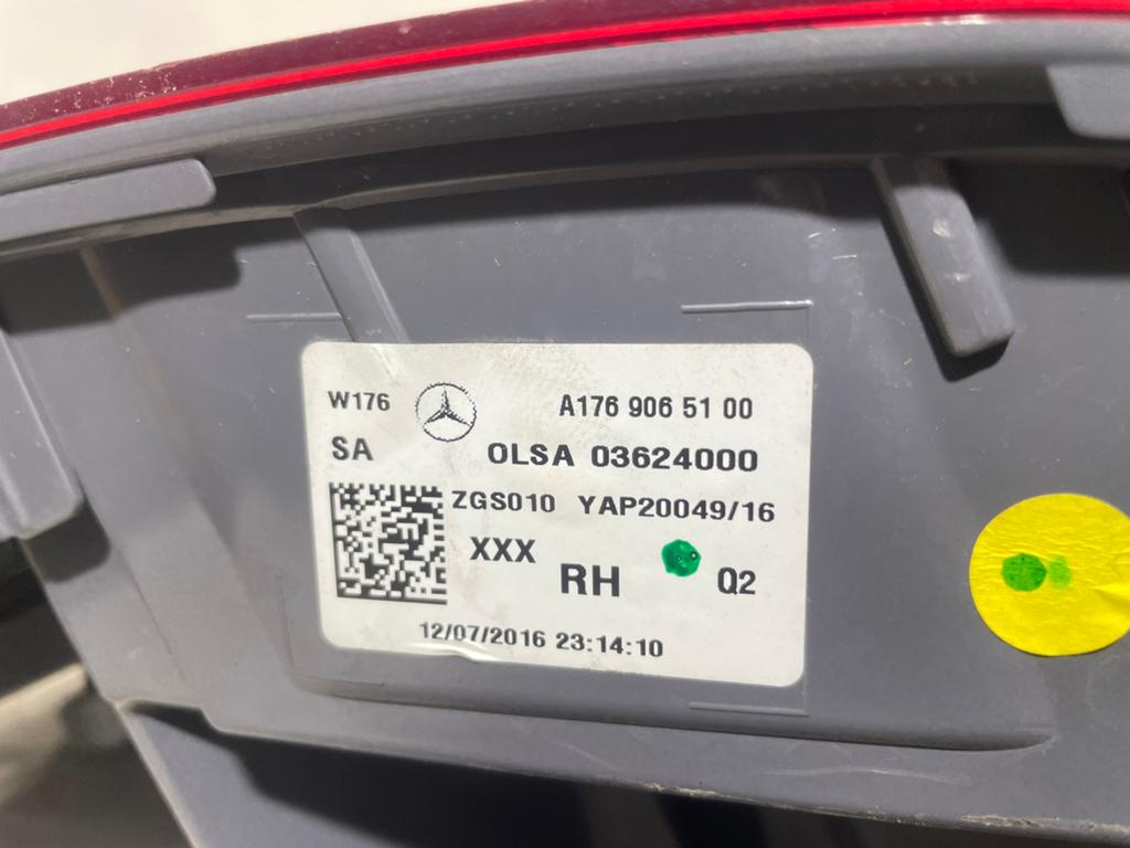 Rechter achterlicht MERCEDES CLASSE A A1769065100, Auto-onderdelen, Ophalen, Gebruikt, BMW