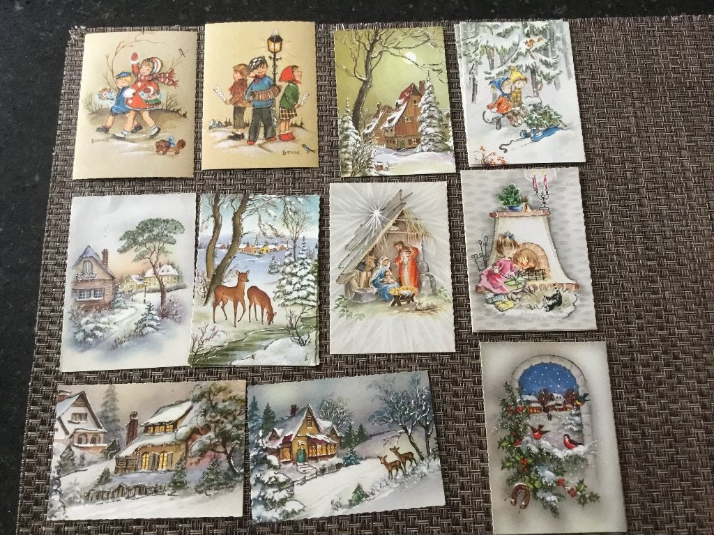Oude kerstkaarten, Enlèvement ou Envoi, 1920 à 1940, Non affranchie, Autres thèmes