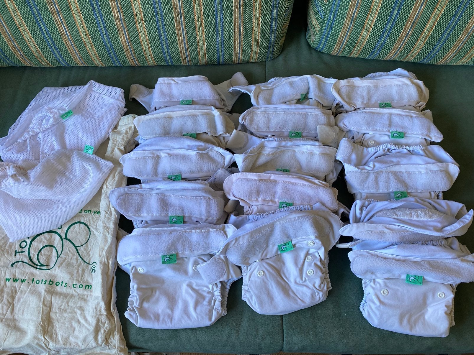 Pakket wasbare luiers Totsbots, Enfants & Bébés, Bains & Soins, Utilisé, Autres types, Autres marques, Enlèvement