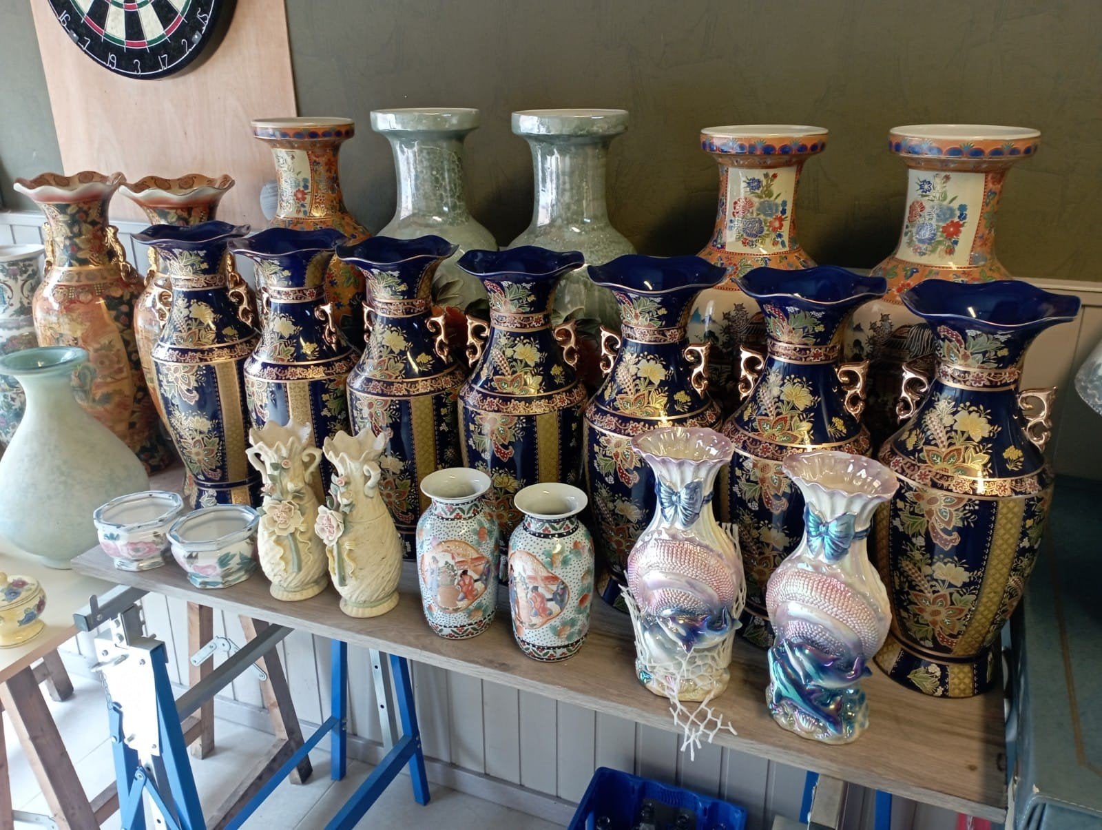 grote collectie vazen en Chinees kommetjes met lepeltjes., Enlèvement, Neuf