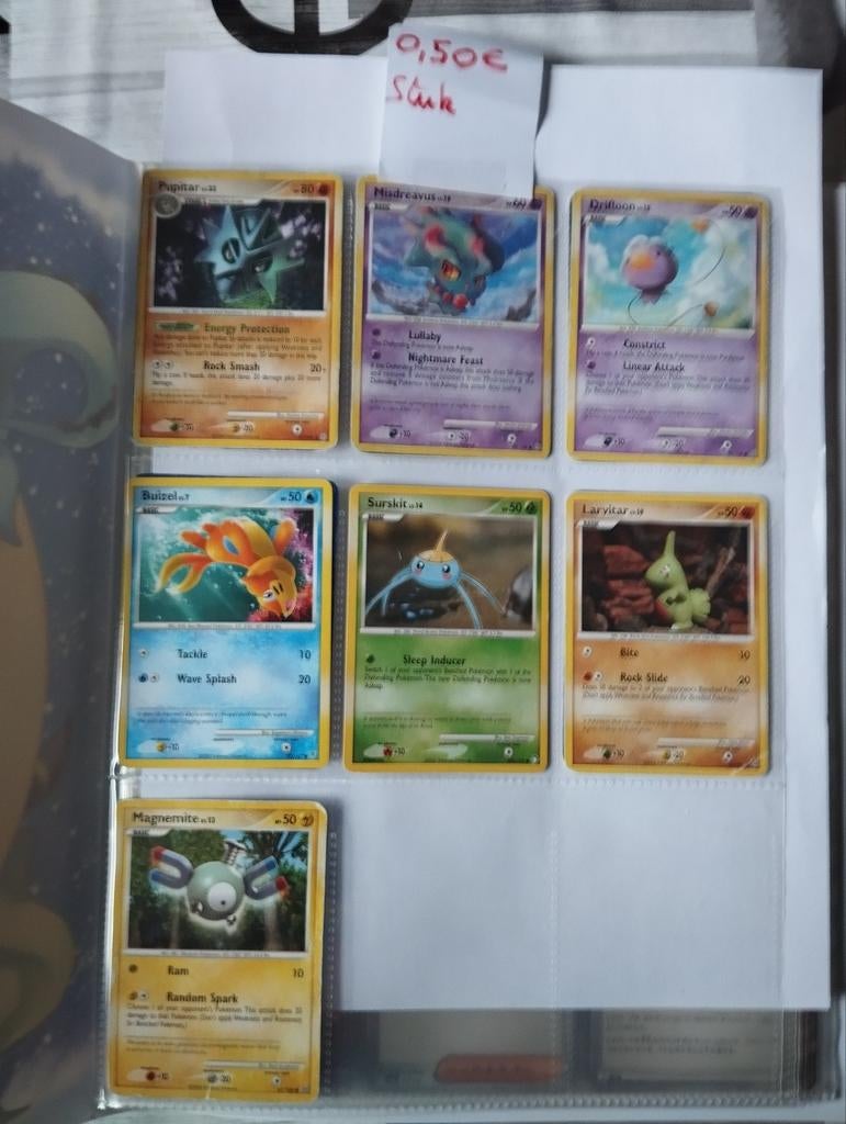 Cartes Pokémon 0,50€/carte, Enlèvement ou Envoi